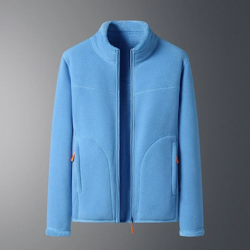 NOUVEAU RICHE Damen Skijacke – Winterjacke mit Durchgehendem Reißverschluss Blau