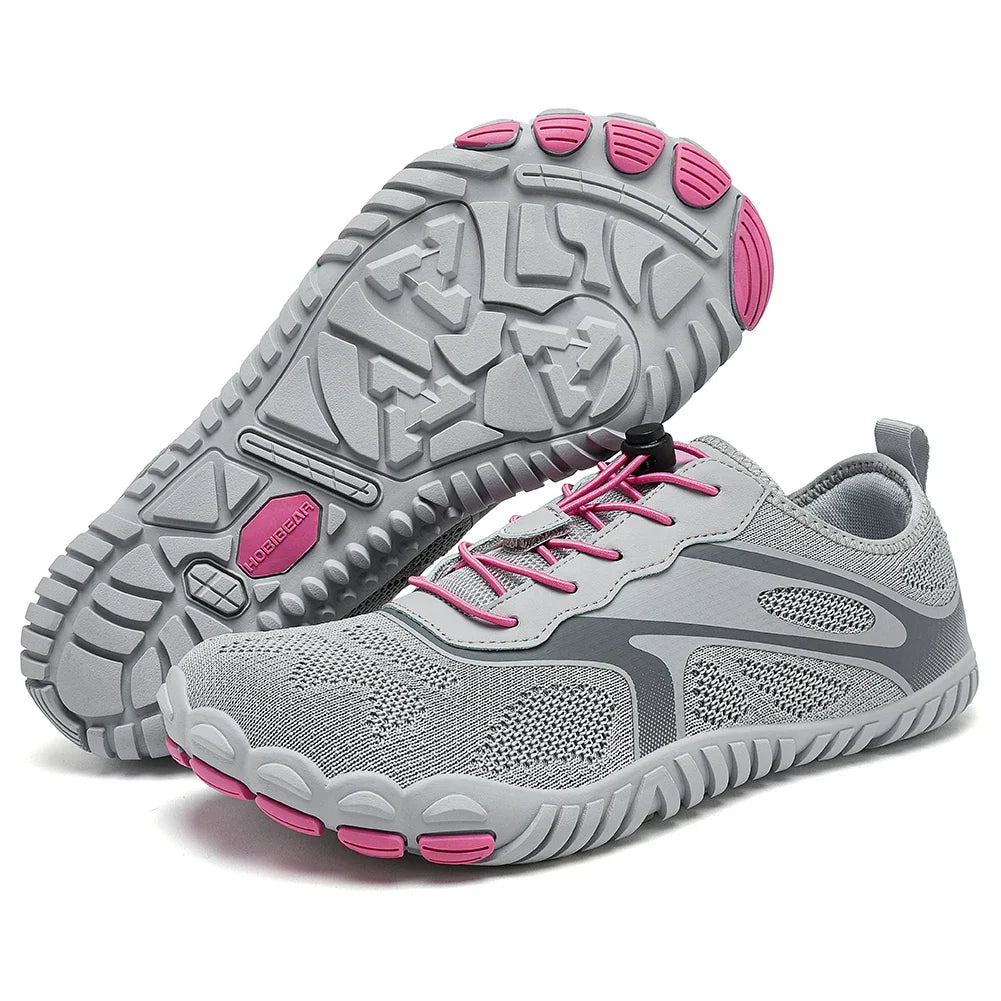 NOUVEAU RICHE Unisex Barfußschuhe Wasserdichte Rutschfeste Außensohle Hellgrau