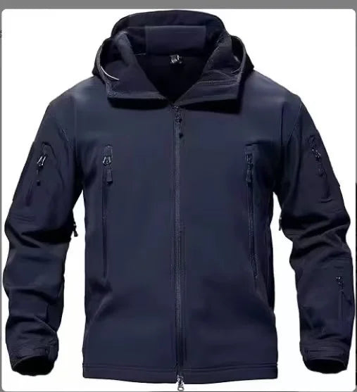 NOUVEAU RICHE Herren Regenjacke – Wasserdichte Oberbekleidung mit Windabweisendem Design Marineblau