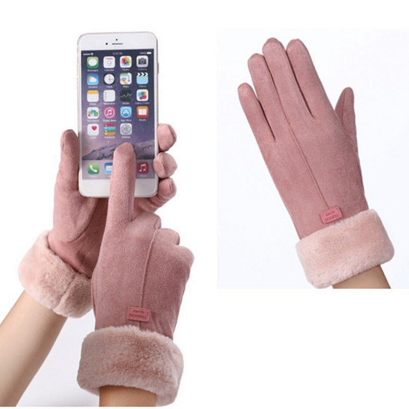 NOUVEAU RICHE Warme wasserdichte Handschuhe mit Touchscreen-Funktion – Damen Winterhandschuhe mit Fleecefutter, 6 Farben – Roque