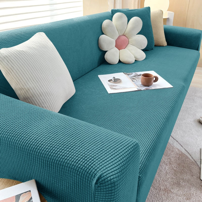 NOUVEAU RICHE Sofahusse Dehnbare Mikrofaser Grau Passform Schutz
