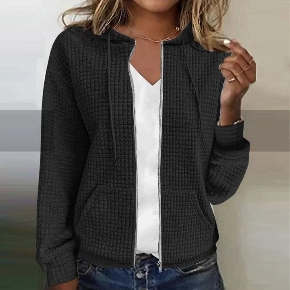 NOUVEAU RICHE Damen Jacke – Schicke Wasserabweisende Außenschicht für Vielseitigen Einsatz Schwarz