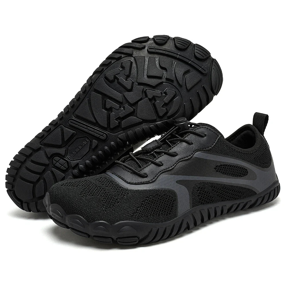 NOUVEAU RICHE Unisex Barfußschuhe Wasserdichte Rutschfeste Außensohle Schwarz