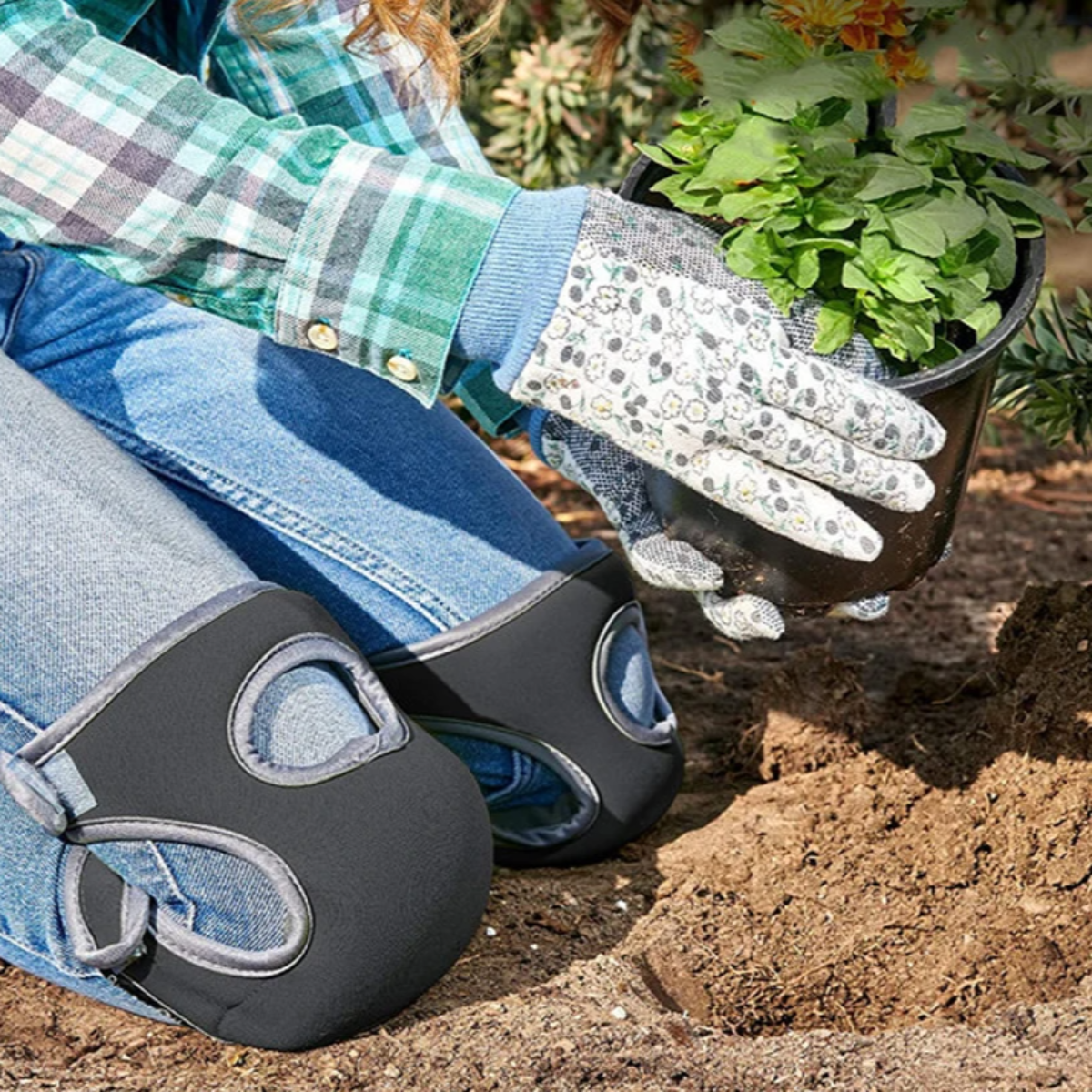 NOUVEAU RICHE Knieschützer Gartenarbeit Robuste Polsterung Komfort Schutz