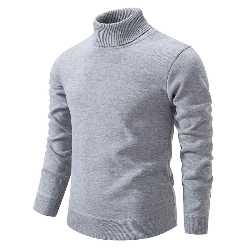 NOUVEAU RICHE Rollkragenpullover Aus Baumwolle Für Herren Weich Langlebig Grau