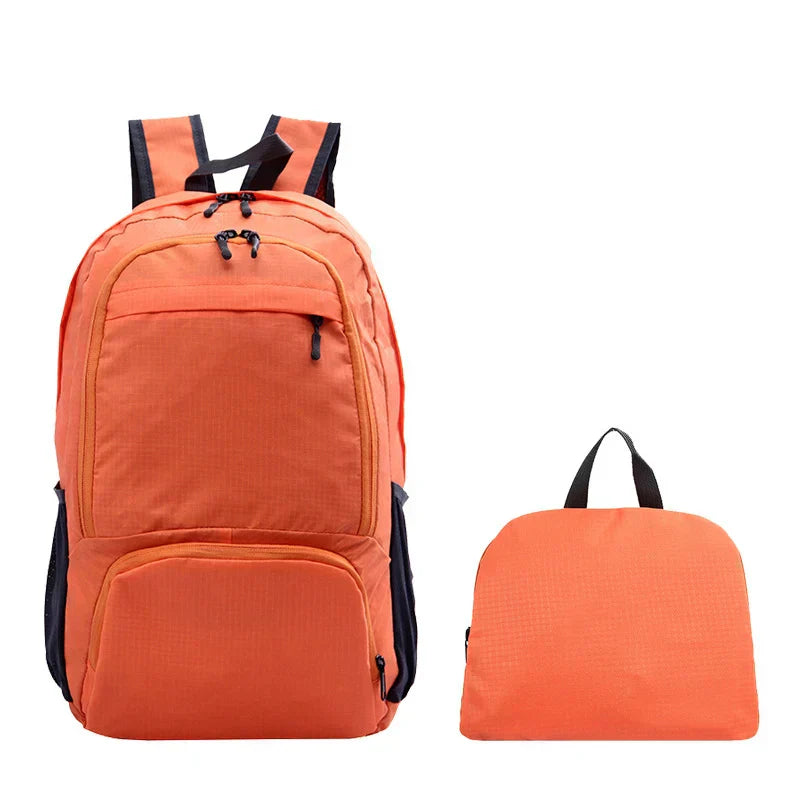 NOUVEAU RICHE Unisex Leichter Faltbarer Reise-Rucksack - Wasserdicht & Organisiert - Backpack Orange