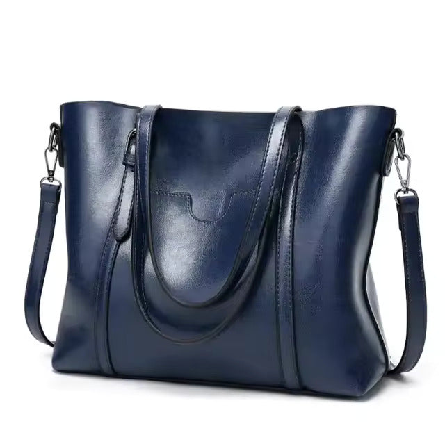 NOUVEAU RICHE Damen Tote Bag – Vielseitige Stilvolle Handtasche für Alltag & Business Blau