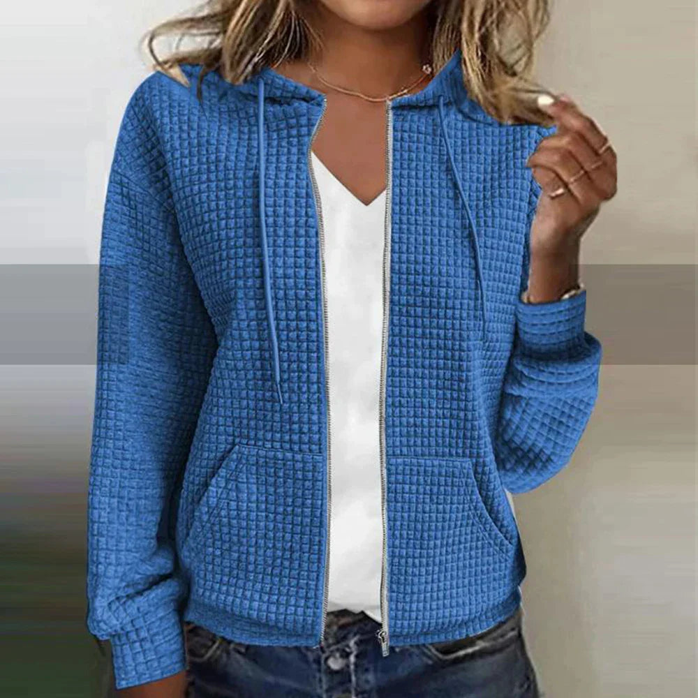 NOUVEAU RICHE Damen Jacke – Schicke Wasserabweisende Außenschicht für Vielseitigen Einsatz Blau