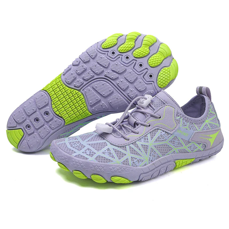NOUVEAU RICHE Unisex Stylische Barfußschuhe Wasserdicht Für Strand Pool Lila