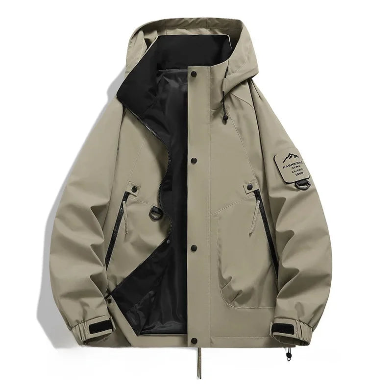 NOUVEAU RICHE Unisex Skijacke – Wasserdichte Kapuzenjacke mit Langarm und Bewegungsfreiheit Mokka