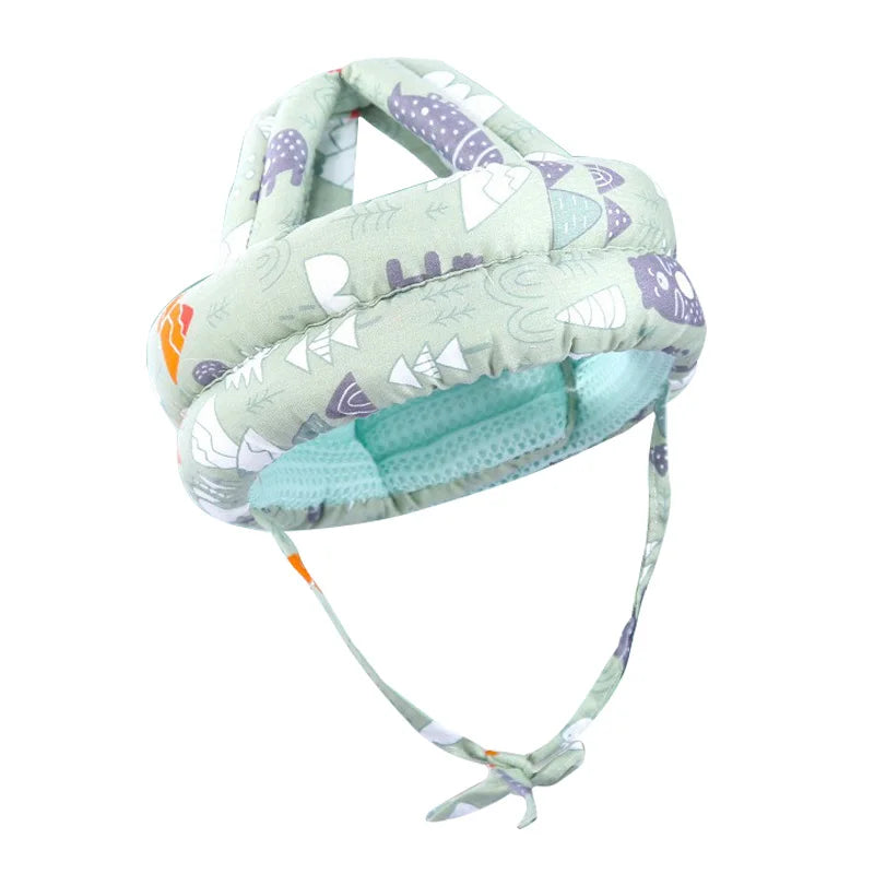 NOUVEAU RICHE Baby-Sicherheitshelm zum Krabbeln & Laufen - Atmungsaktive Mesh-Kopfschutzkappe Wald 6M-2Y
