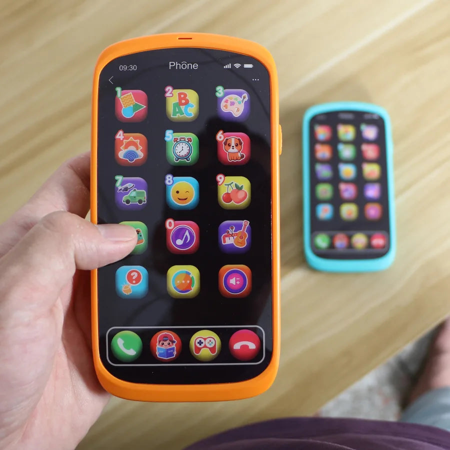 Kinder-Touchscreen-Spielzeugtelefon - Pädagogisches Lern-Smartphone mit Licht & Musik