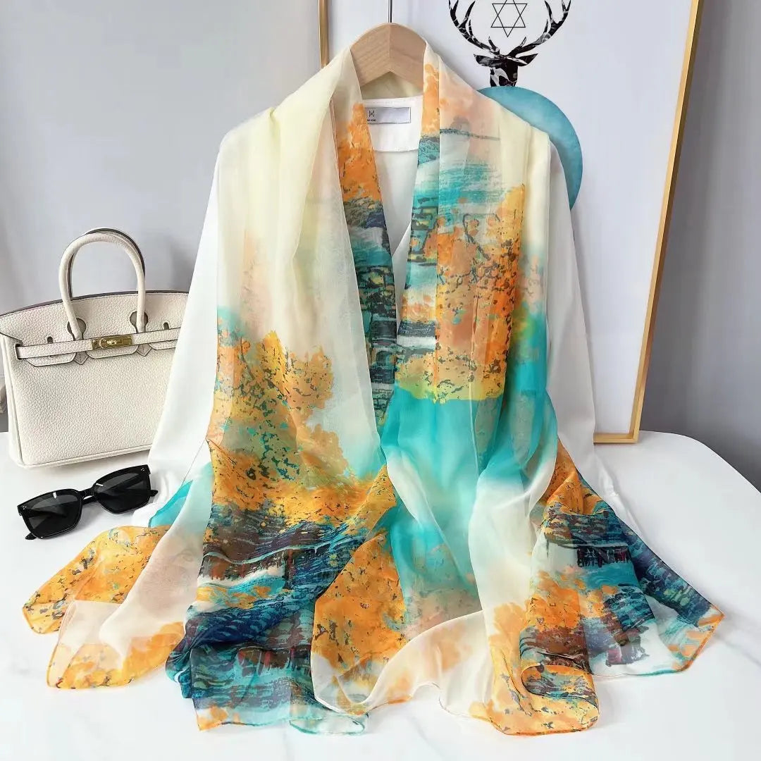 NOUVEAU RICHE Damen Schal für kalte Tage – Bunter Winterschal mit mehrfarbigem Muster, pflegeleicht, 11 Designs – Pamelo Mehrfarbig 2