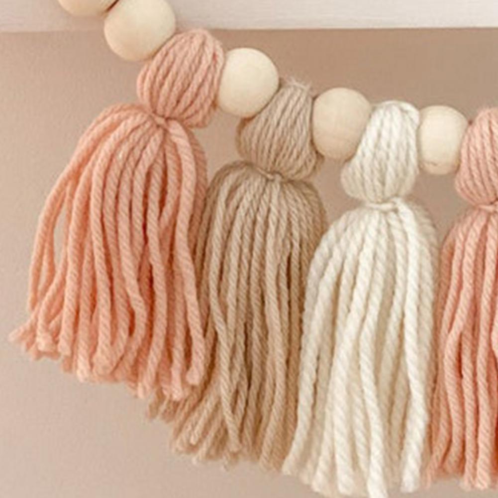 NOUVEAU RICHE Süsse Baby-Girlande – Holzperlen Girlande fürs Kinderzimmer & Babyzimmer, Neutrale Farben, 8 Varianten