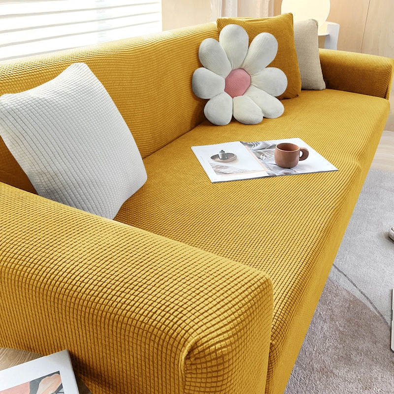 NOUVEAU RICHE Sofahusse Dehnbare Mikrofaser Grau Passform Schutz
