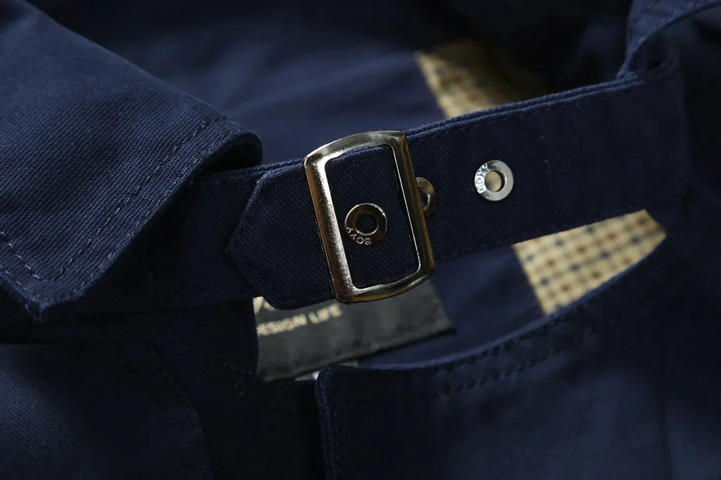 NOUVEAU RICHE Herren Stylischer Langer Herbst-Trenchcoat Für Offizielle