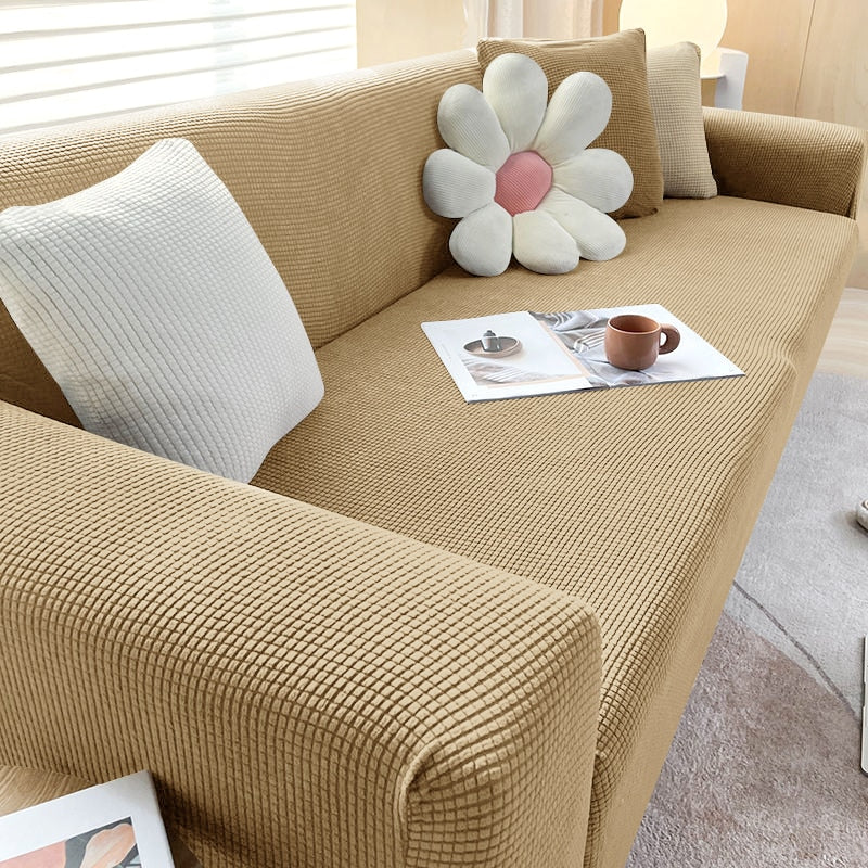 NOUVEAU RICHE Sofahusse Dehnbare Mikrofaser Grau Passform Schutz