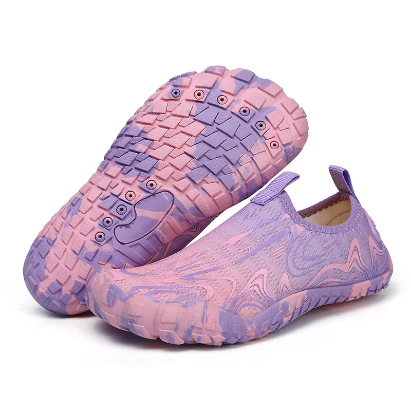 NOUVEAU RICHE Unisex Reinschlüpfen Barfußschuhe Wasserdichte Sohle Lila