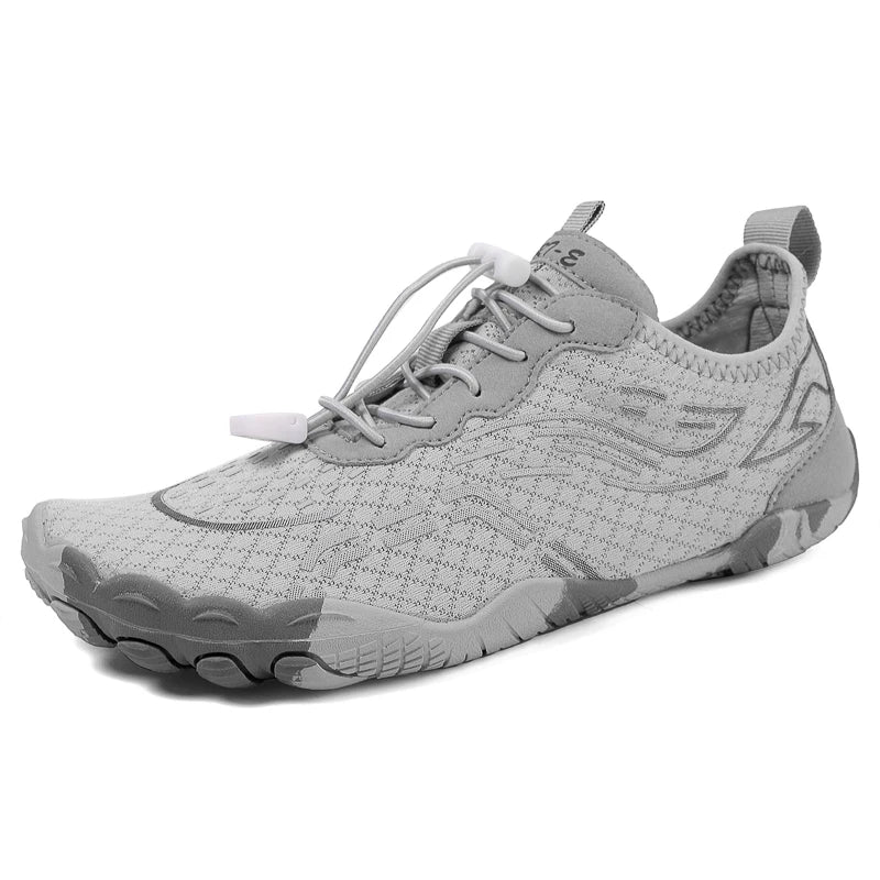 NOUVEAU RICHE Unisex Barfußschuhe Wasserdichte Rutschfeste Sohle Flexibel Grau