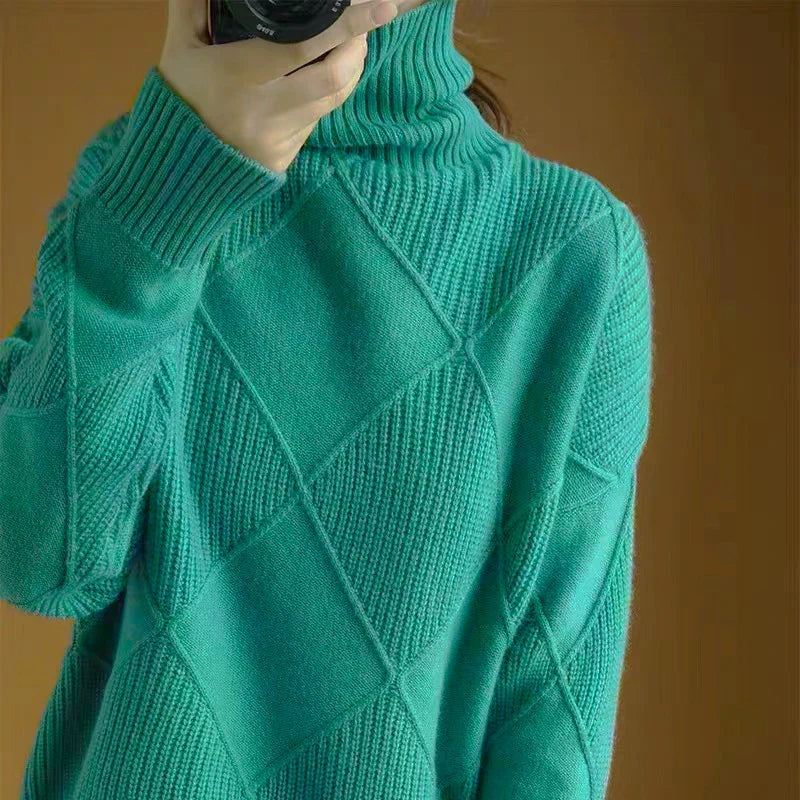 NOUVEAU RICHE Pullover Damen Weich Allround Tragbar Ganzjährig Elegant Hellgrün