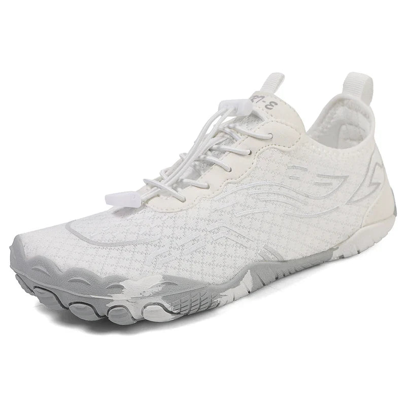 NOUVEAU RICHE Unisex Barfußschuhe Wasserdichte Rutschfeste Sohle Flexibel Weiß