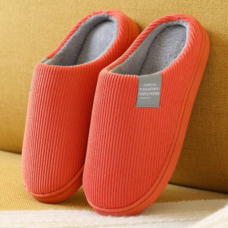 NOUVEAU RICHE Unisex Hausschuhe Wohlfühlkomfort Kuschelige Wärme Kalte Tage Orange
