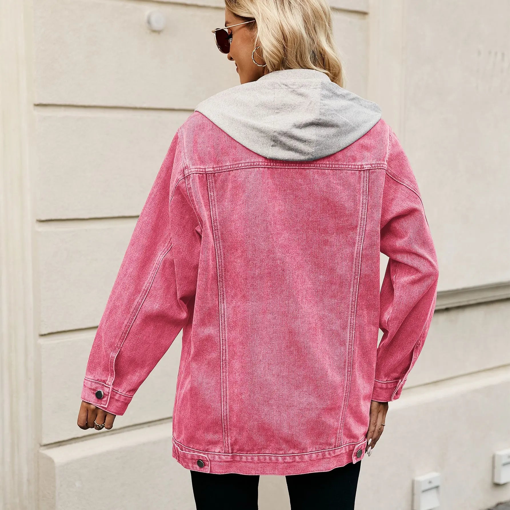 Damen Vintage Jeansjacke Unter Ihrem Mantel Knopfverschluss