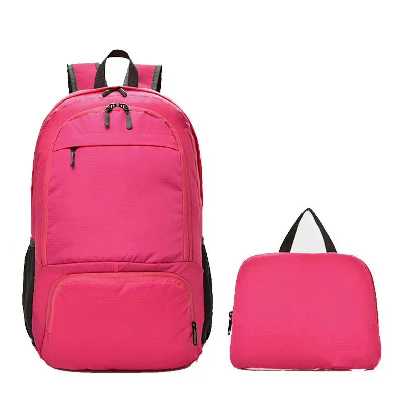 NOUVEAU RICHE Unisex Leichter Faltbarer Reise-Rucksack - Wasserdicht & Organisiert - Backpack Pink