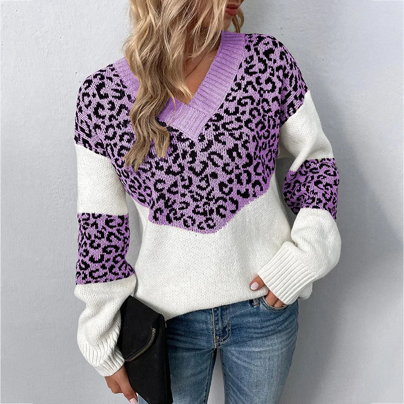 Solis | Damen Pullover | Langarm mit Kontrastabschnitten