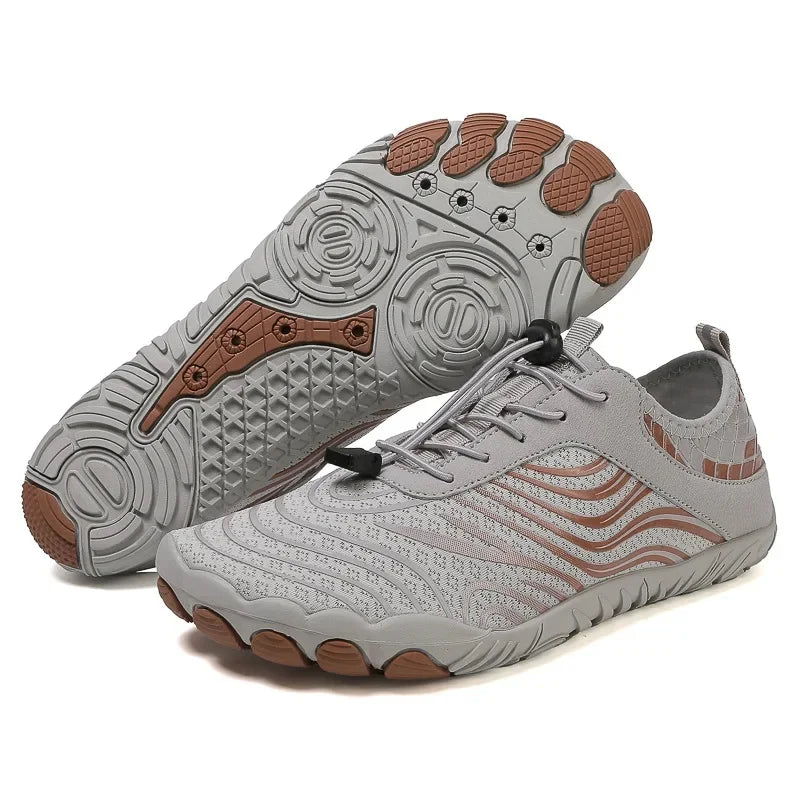NOUVEAU RICHE Unisex Wasserdicht Barfußschuhe Wander Ideal Für Wanderungen Braun