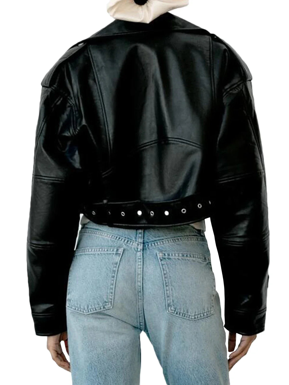 NOUVEAU RICHE Bikerjacke Damen Klassisch Urbaner Look Alltagsbegleiter
