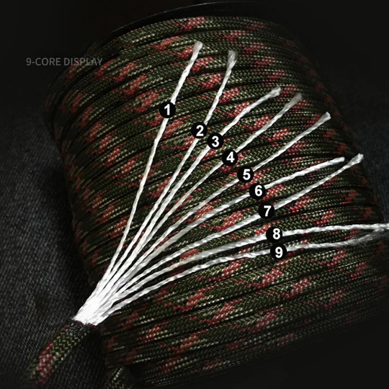 NOUVEAU RICHE Norvo 550 Paracord 100 m – 9-adriges Survival Paracord Seil für Camping, Outdoor & Basteln, 20 Farben