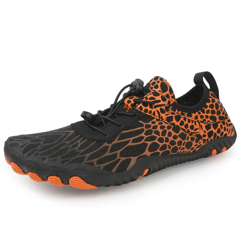 NOUVEAU RICHE Unisex Modisch Barfußschuhe Wasserdicht Minimalistisches Schwarz Orange