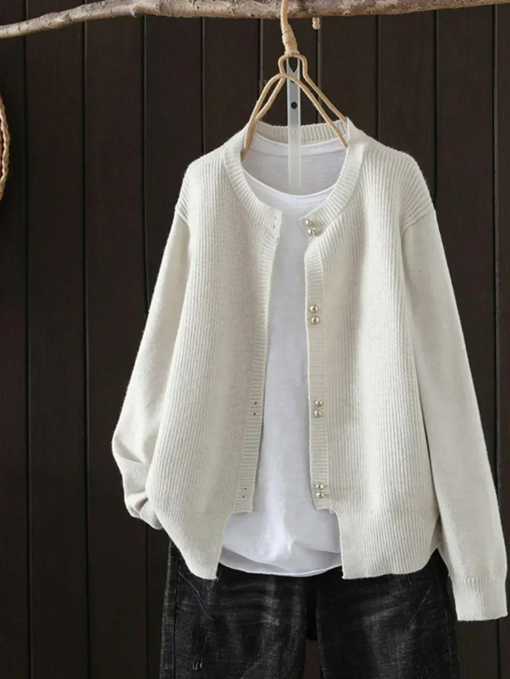 Inspire | Women's Sweater | Button Placket with Ribbed Cuffs