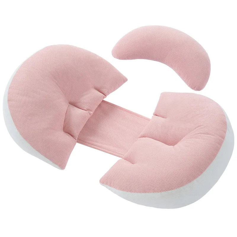 U-Shaped Pregnancy Pillow for Side Sleepers - Ergonomic Full-Body Nursing and Support Pillow for Belly Support, Waist and Back Pain Relief