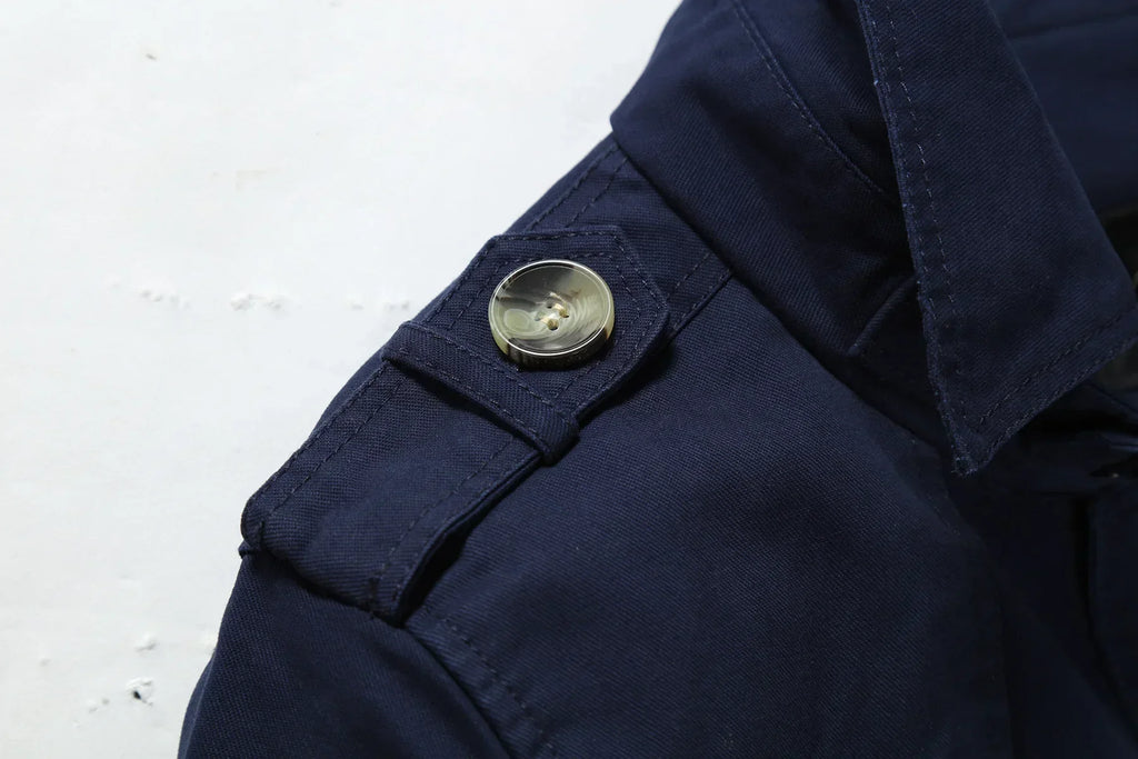 NOUVEAU RICHE Herren Stylischer Langer Herbst-Trenchcoat Für Offizielle