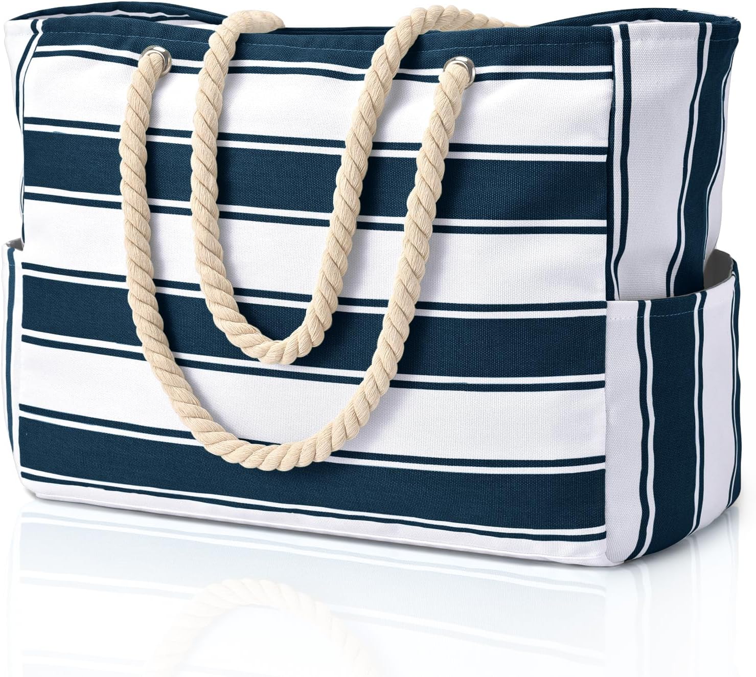 NOUVEAU RICHE Wasserdichte Extragroße Strandtasche Mit Taschen Für Wochenendtrips