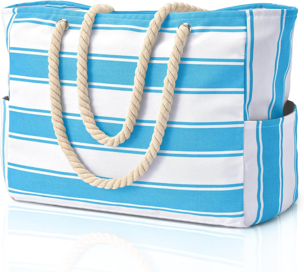 NOUVEAU RICHE Wasserdichte Extragroße Strandtasche Mit Taschen Für Wochenendtrips