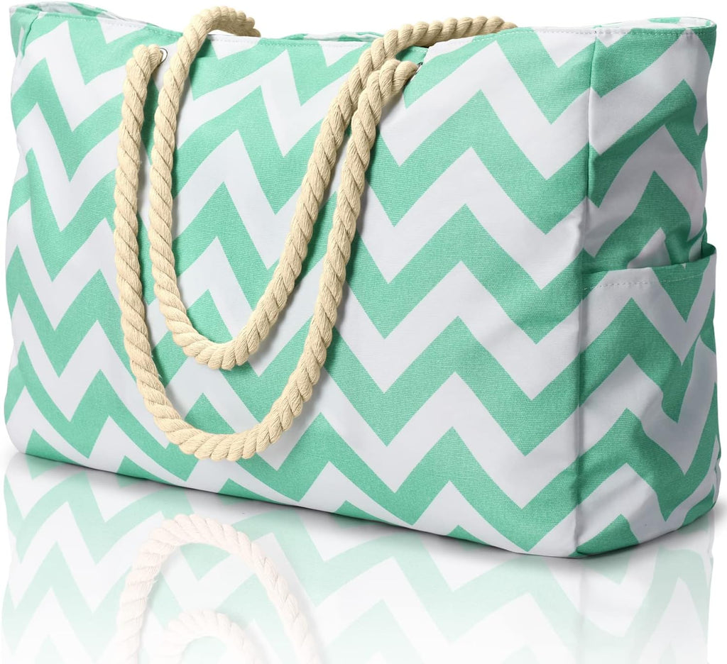 NOUVEAU RICHE Wasserdichte Extragroße Strandtasche Mit Taschen Für Wochenendtrips