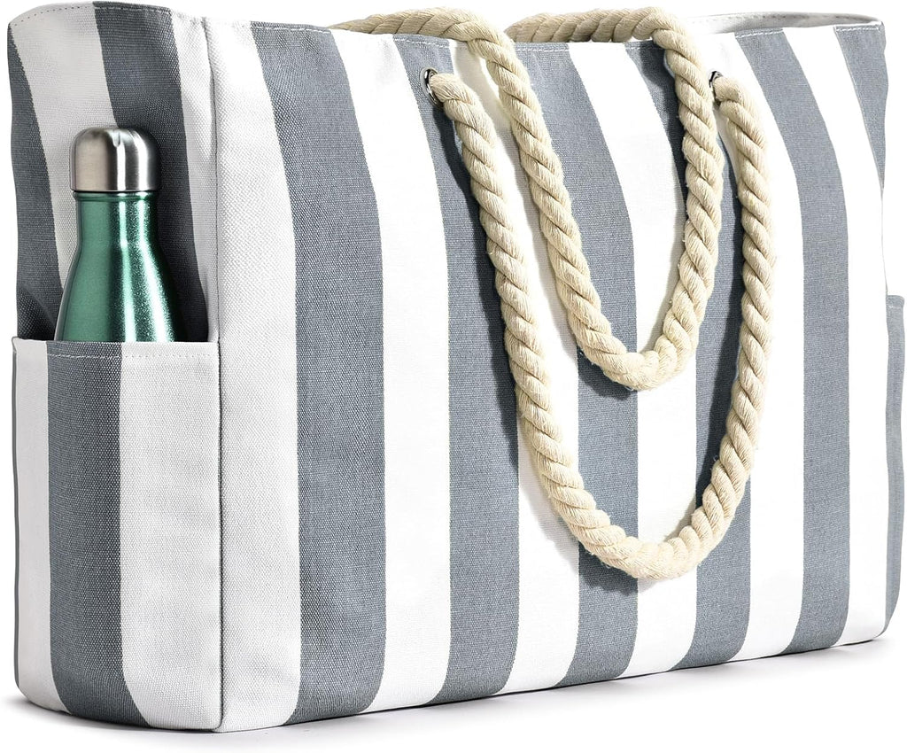 NOUVEAU RICHE Wasserdichte Extragroße Strandtasche Mit Taschen Für Wochenendtrips