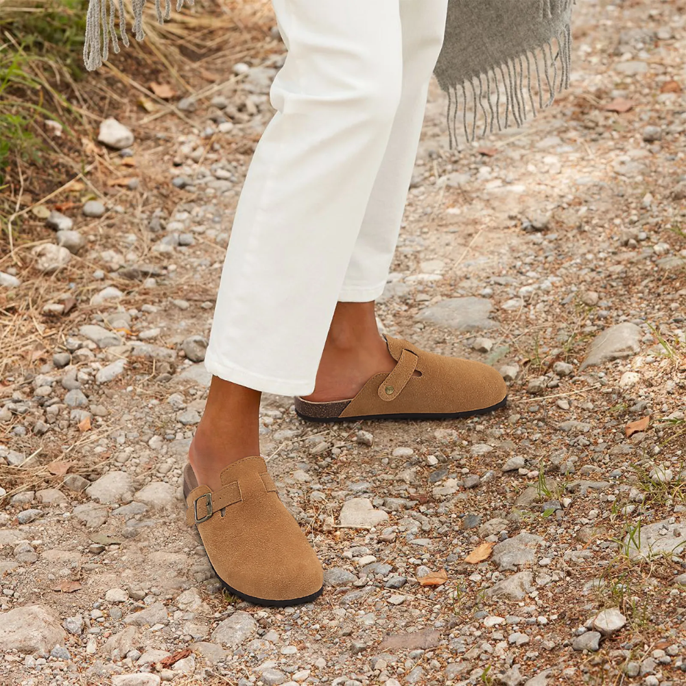NOUVEAU RICHE Sandalen Damen Komfort Fußbett Unterstützung Weiche Sohle