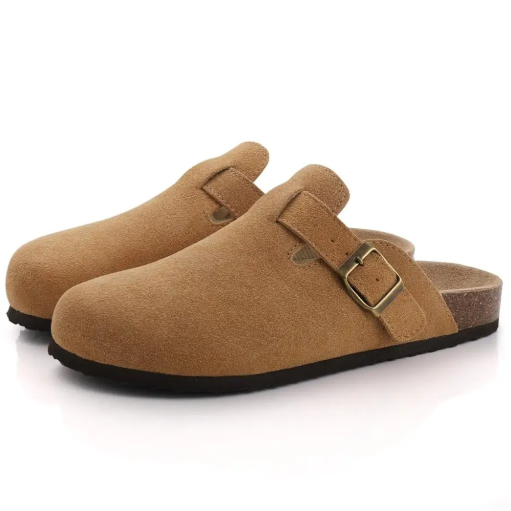 NOUVEAU RICHE Sandalen Damen Komfort Fußbett Unterstützung Weiche Sohle Braun