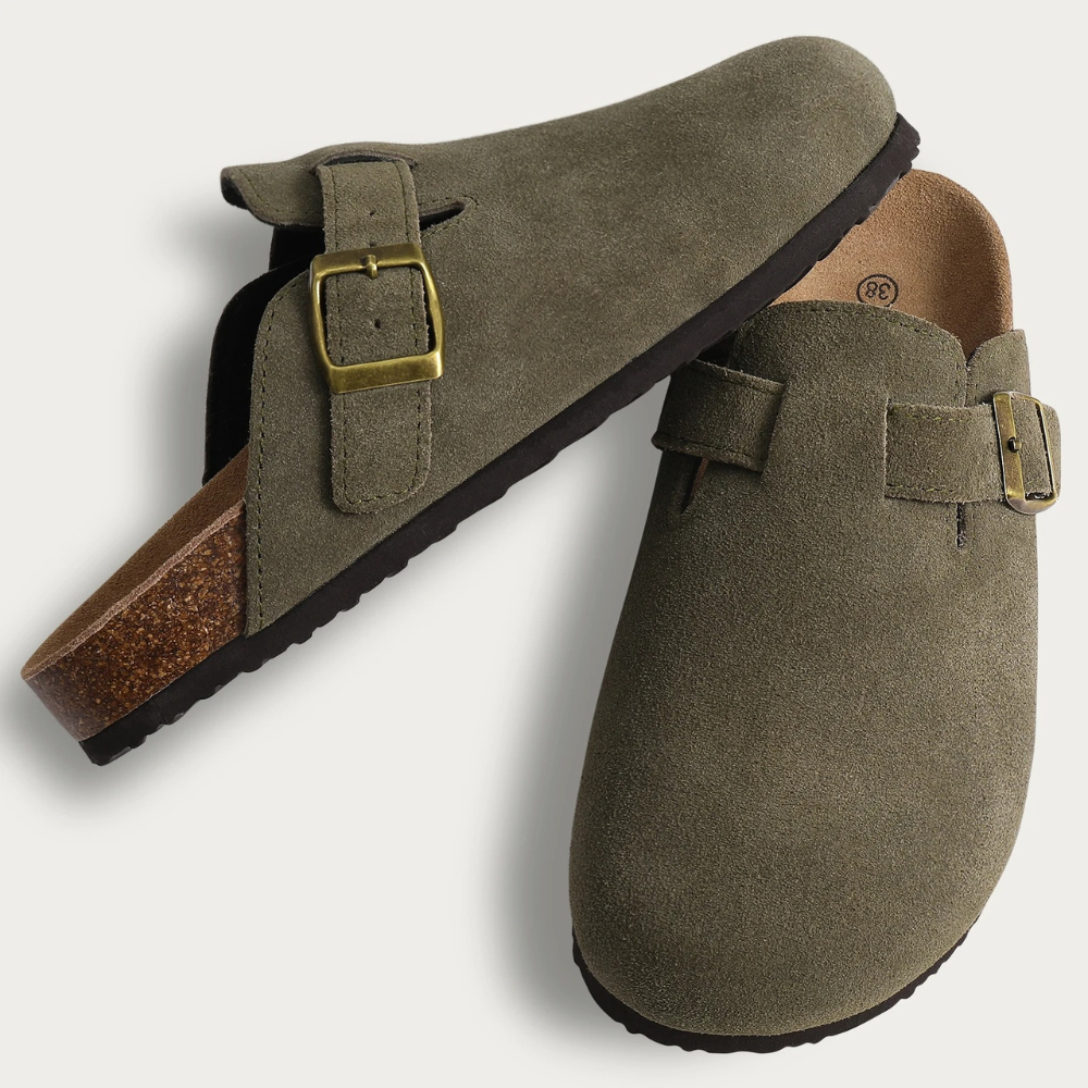 NOUVEAU RICHE Sandalen Damen Komfort Fußbett Unterstützung Weiche Sohle Grün
