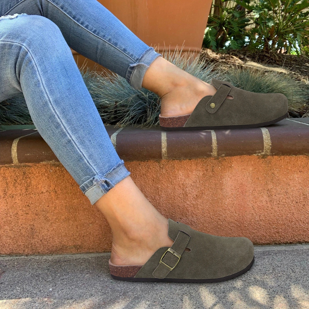 NOUVEAU RICHE Sandalen Damen Komfort Fußbett Unterstützung Weiche Sohle