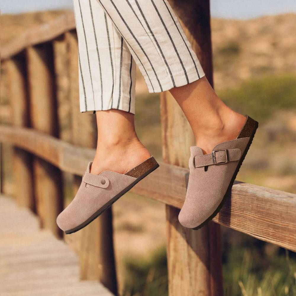 NOUVEAU RICHE Sandalen Damen Komfort Fußbett Unterstützung Weiche Sohle