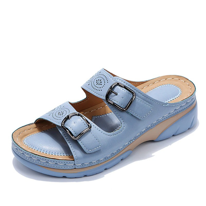 NOUVEAU RICHE Sandalen Damen Weiches Fußbett Gepolstert Für Komfort