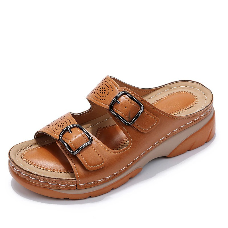 NOUVEAU RICHE Sandalen Damen Weiches Fußbett Gepolstert Für Komfort