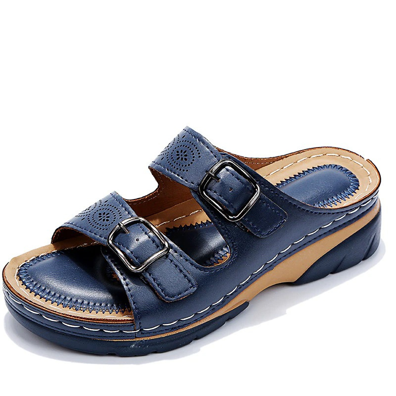 NOUVEAU RICHE Sandalen Damen Weiches Fußbett Gepolstert Für Komfort