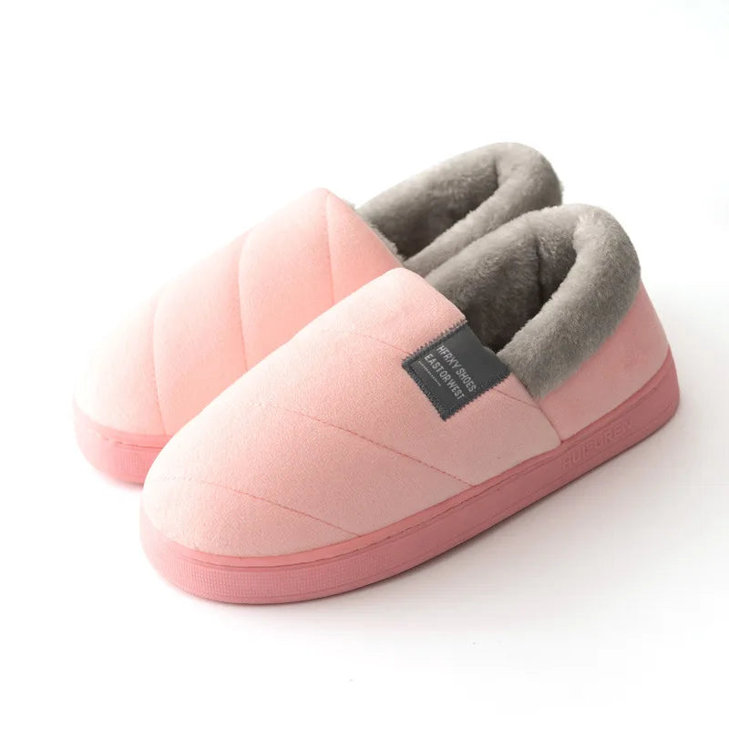 NOUVEAU RICHE Damen Und Herren Kuschelige Winterhausschuhe Bequem Rosa