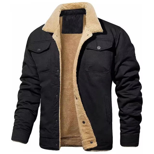 NOUVEAU RICHE Bomberjacke Baumwollfleece Warm Komfort Freizeit Größe M Schwarz
